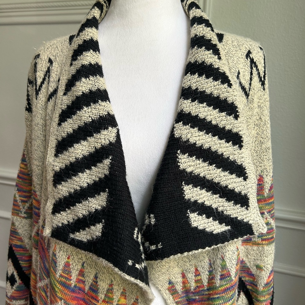 Kamana Women's Tribal, Boho, Western Open Front Cardigan, Size L - Picture 2 of 6